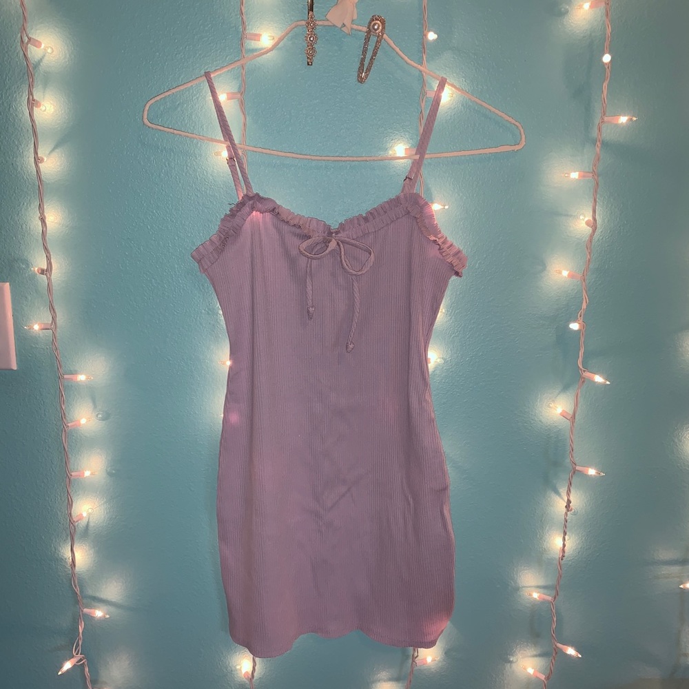 UO Newcastle Ruffle Ribbed Bodycon Dress - Picture 2 of 4
